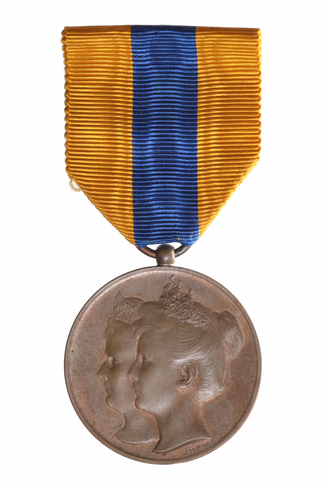 Herinneringsmedaille op de Regeringsaanvaarding van Koningin Wilhelmina 1898