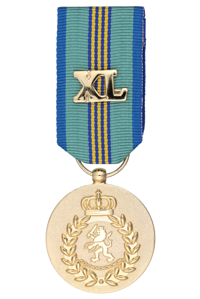 Medaille voor Trouwe en Langdurige Dienst bij de Douane voorzijde onderscheiding uit 2022 met gesp XL voor 40 jaar trouwe dienst