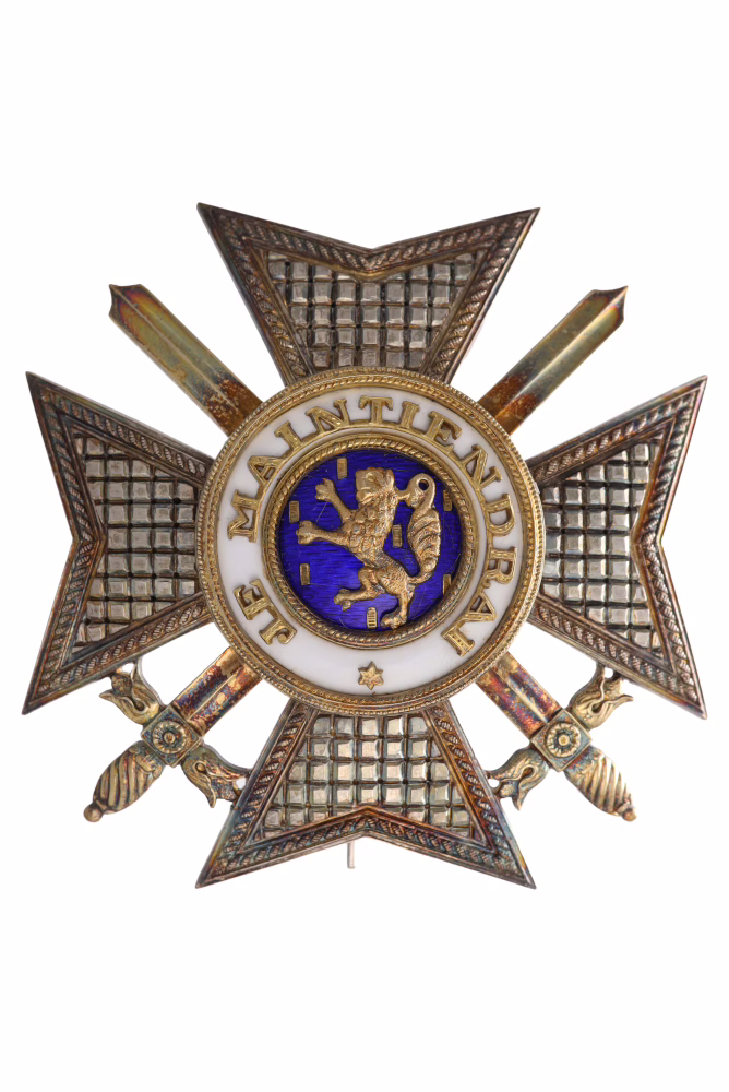 Huisorde van de Gouden Leeuw van Nassau, ridder 2de klasse met zwaarden