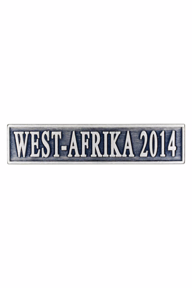 Herinneringsmedaille voor Humanitaire Hulpverlening bij Rampen, gesp West-Afrika 2014