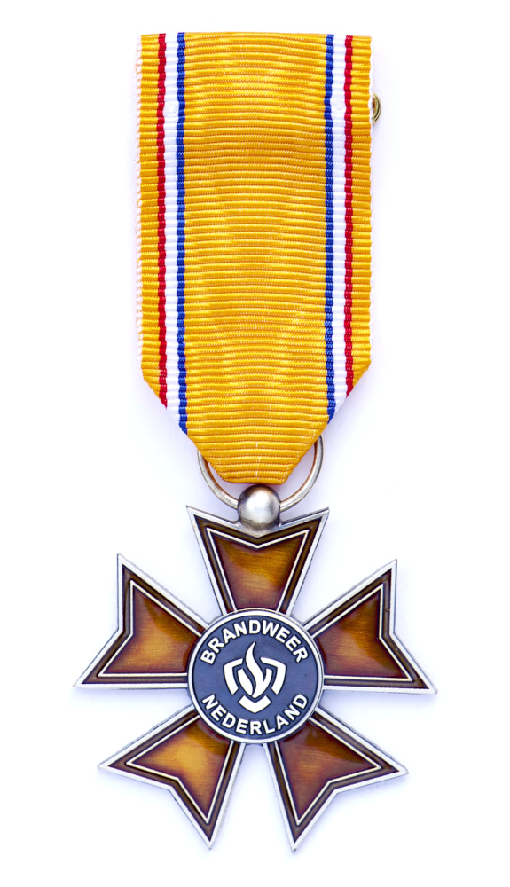Kruis van verdienste in zilver van de Nederlandse Brandweer