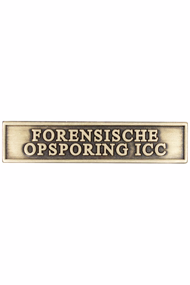 Herinneringsmedaille Internationale Missies, gesp FORENSISCHE OPSPORING ICC