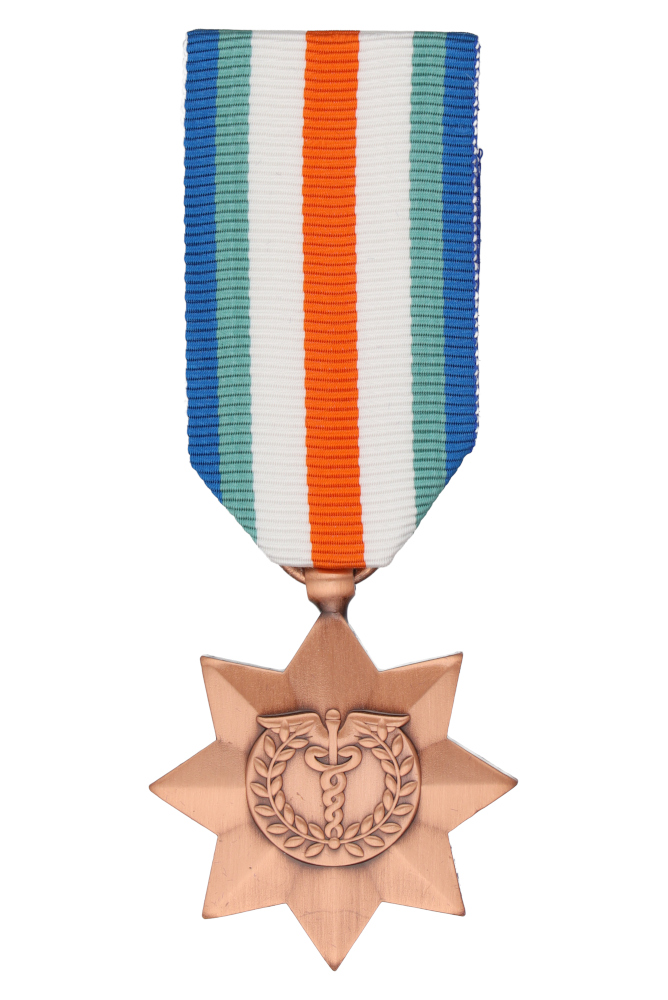 Medaille voor verdienste van Douane Nederland, bronzen ster, voorzijde van de medaille
