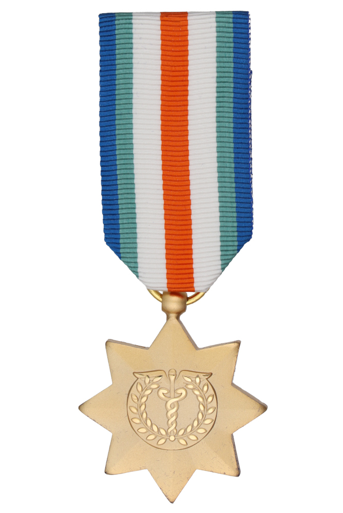 Medaille voor verdienste van Douane Nederland, gouden ster, voorzijde van de medaille
