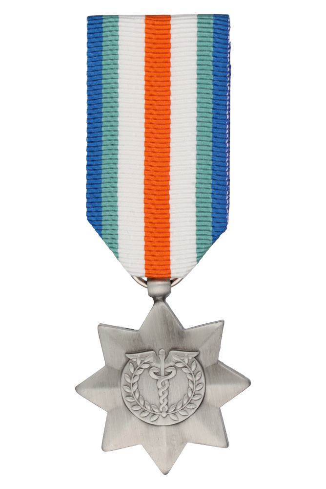 Medaille voor verdienste van Douane Nederland, zilveren ster, voorzijde van de medaille