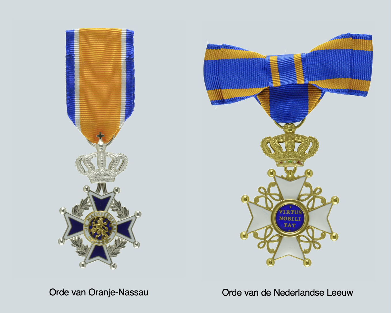 Lintjesregen orde van oranje nassau en orde van de nederlandse leeuw